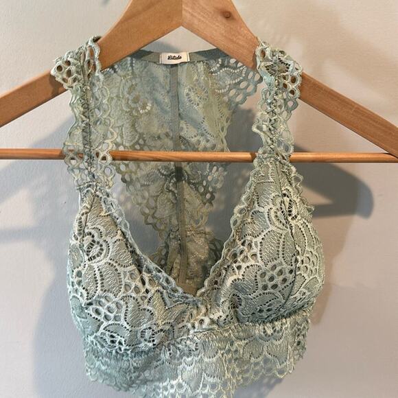 Listicle Medium Seafoam Lace Bralette - Picture 1 of 11